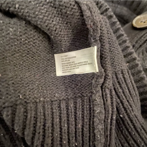 Gap XS black fold over neck sweater - Picture 2 of 8